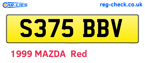 S375BBV are the vehicle registration plates.