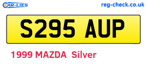 S295AUP are the vehicle registration plates.