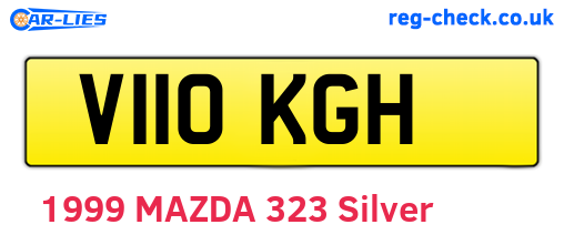 V110KGH are the vehicle registration plates.