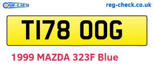 T178OOG are the vehicle registration plates.