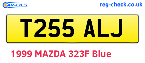 T255ALJ are the vehicle registration plates.