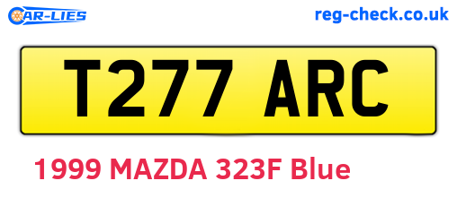 T277ARC are the vehicle registration plates.