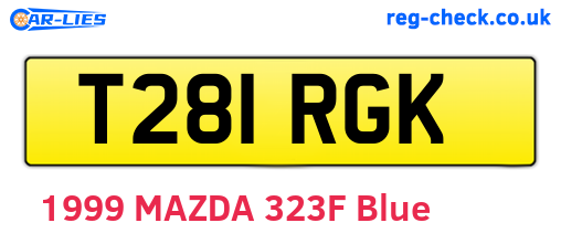 T281RGK are the vehicle registration plates.