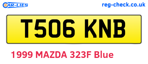 T506KNB are the vehicle registration plates.