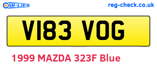 V183VOG are the vehicle registration plates.