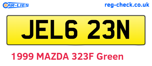 JEL623N are the vehicle registration plates.