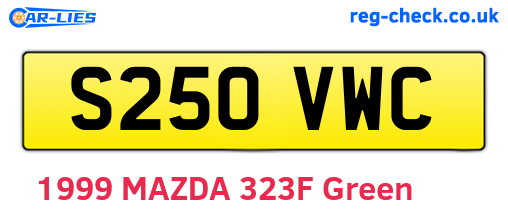 S250VWC are the vehicle registration plates.
