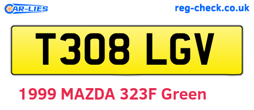 T308LGV are the vehicle registration plates.
