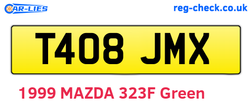 T408JMX are the vehicle registration plates.
