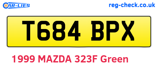 T684BPX are the vehicle registration plates.