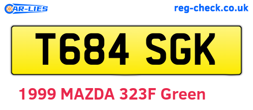 T684SGK are the vehicle registration plates.