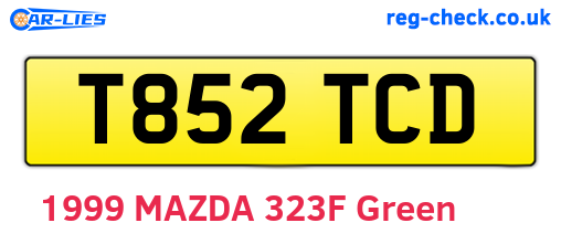 T852TCD are the vehicle registration plates.
