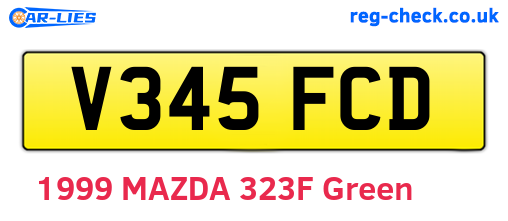 V345FCD are the vehicle registration plates.