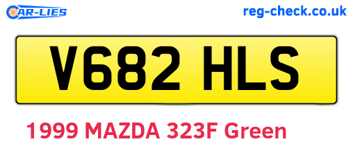 V682HLS are the vehicle registration plates.