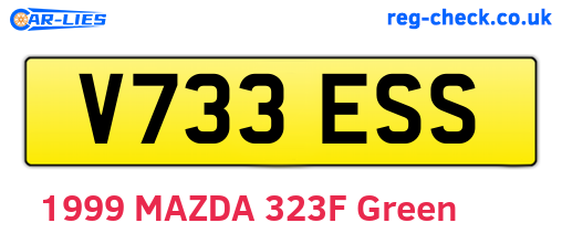 V733ESS are the vehicle registration plates.