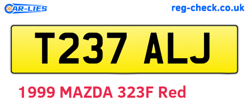 T237ALJ are the vehicle registration plates.