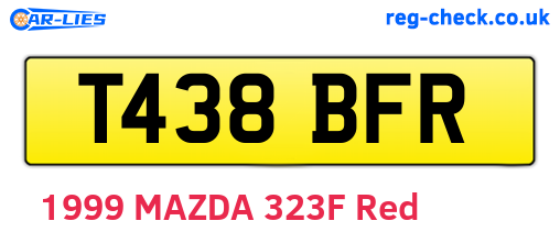 T438BFR are the vehicle registration plates.
