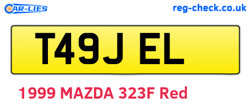 T49JEL are the vehicle registration plates.
