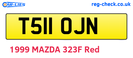 T511OJN are the vehicle registration plates.