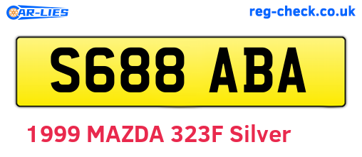 S688ABA are the vehicle registration plates.