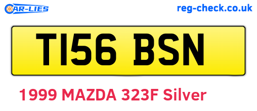 T156BSN are the vehicle registration plates.