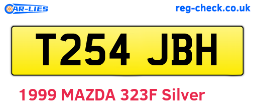 T254JBH are the vehicle registration plates.