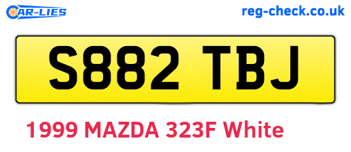 S882TBJ are the vehicle registration plates.