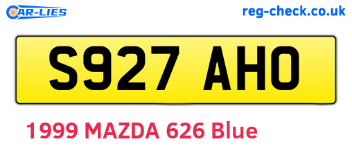 S927AHO are the vehicle registration plates.