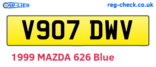 V907DWV are the vehicle registration plates.