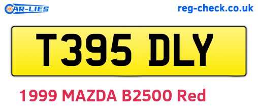 T395DLY are the vehicle registration plates.