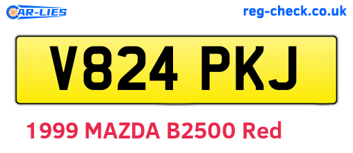 V824PKJ are the vehicle registration plates.