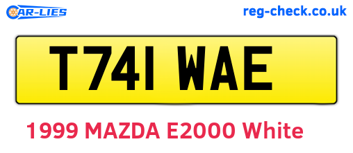 T741WAE are the vehicle registration plates.