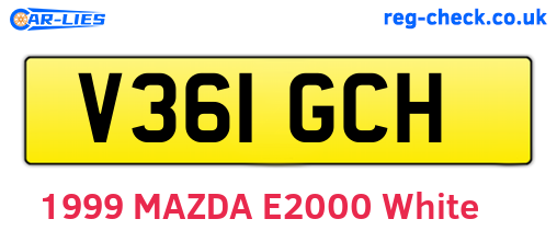 V361GCH are the vehicle registration plates.
