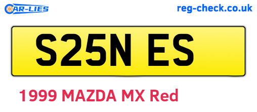 S25NES are the vehicle registration plates.