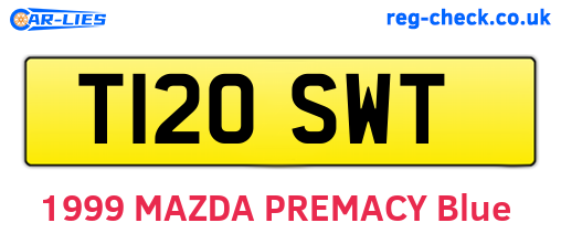 T120SWT are the vehicle registration plates.