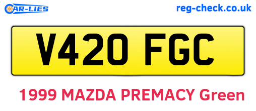 V420FGC are the vehicle registration plates.
