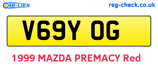 V69YOG are the vehicle registration plates.