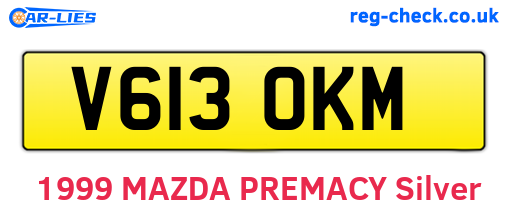V613OKM are the vehicle registration plates.