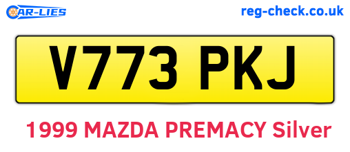 V773PKJ are the vehicle registration plates.