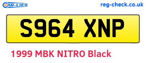 S964XNP are the vehicle registration plates.