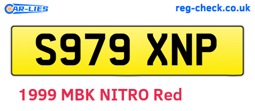 S979XNP are the vehicle registration plates.