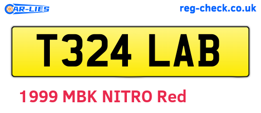 T324LAB are the vehicle registration plates.