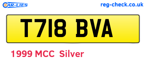 T718BVA are the vehicle registration plates.