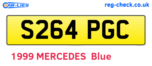 S264PGC are the vehicle registration plates.