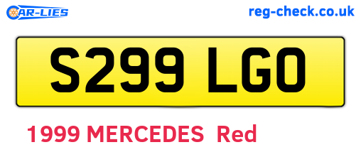 S299LGO are the vehicle registration plates.