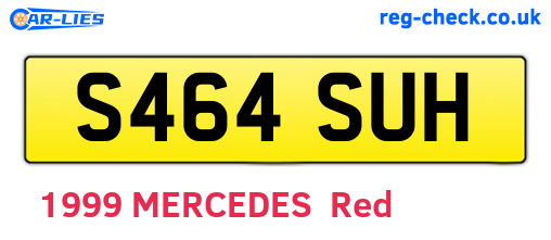 S464SUH are the vehicle registration plates.