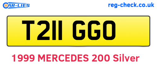 T211GGO are the vehicle registration plates.