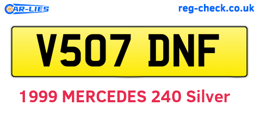 V507DNF are the vehicle registration plates.