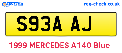 S93AAJ are the vehicle registration plates.