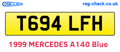 T694LFH are the vehicle registration plates.